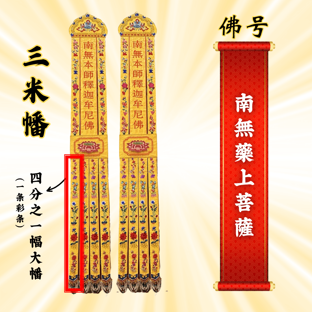 Buddhist Banner - Namo Bhaisajyaguru Bodhisattva