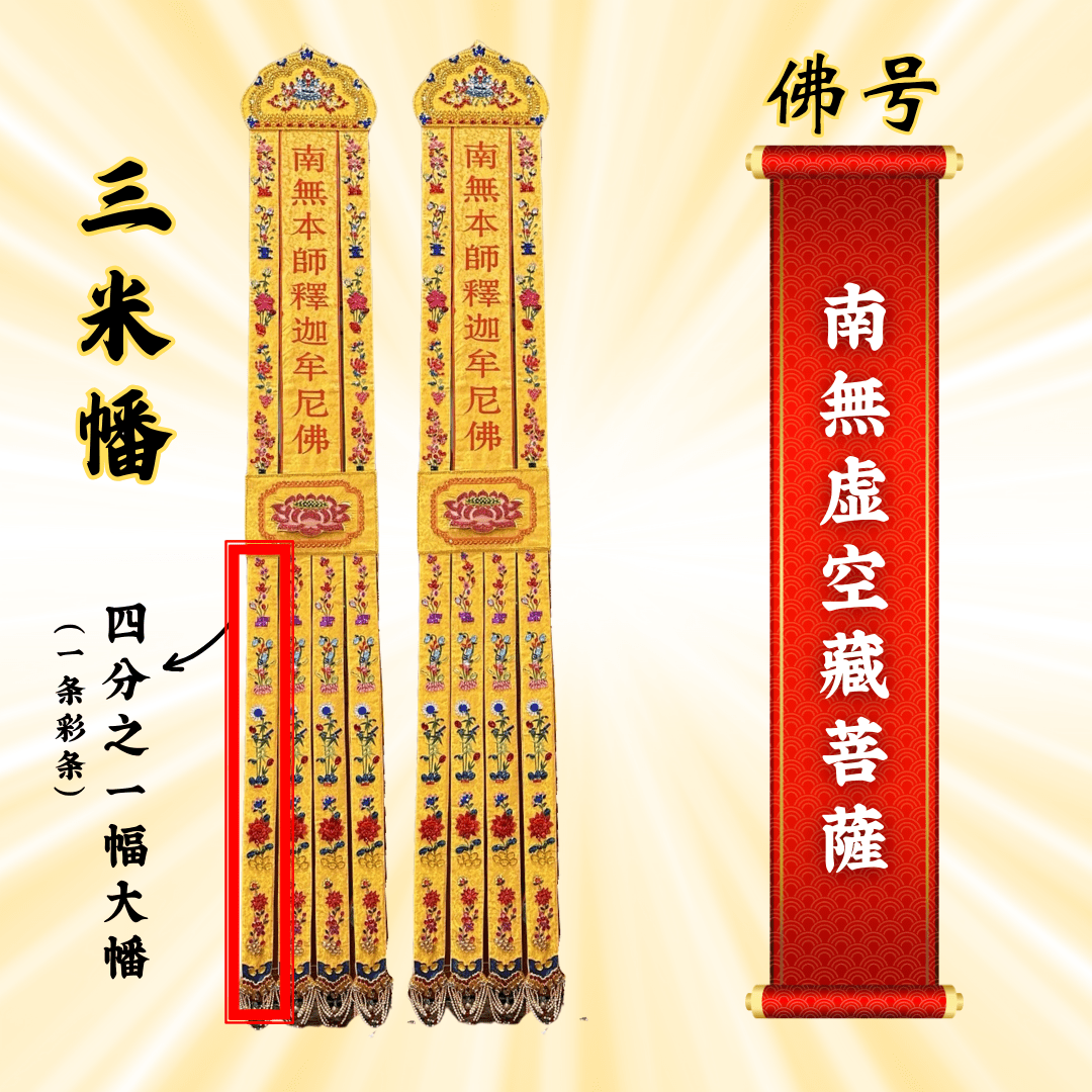 Buddhist Banners - Namo Ksitigarbha Bodhisattva